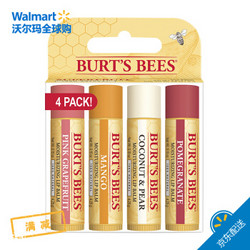 小蜜蜂（BURT'S BEES） 唇部护理 水果味天然保湿唇膏 4管