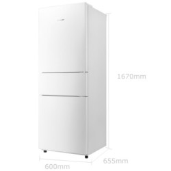 夏普(SHARP)282升 三门冰箱 变频风冷无霜 纳米低温触媒 保湿保鲜 SJ-EX28V-S (BCD-263WVXB-S)