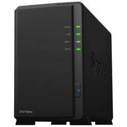 Synology 群晖 DS218play 四核心 2盘位NAS网络存储服务器 