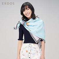 ERDOS 鄂尔多斯 108X106 E285S0020 女士双面印花丝巾