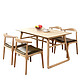 夏树 北欧白蜡木餐桌 YT-GLM05 原木色 一桌4椅/1.38米