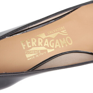 Salvatore Ferragamo 菲拉格慕 VARA 1系列 0591964 女士蝴蝶结粗跟鞋 黑色 7.5/38 C 