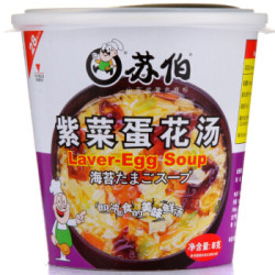 苏伯 蔬菜速食汤 紫菜蛋花汤 8g/杯 营养健康速食汤 *30件