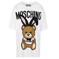 MOSCHINO&PLAYBOY合作款 女式短袖T恤 V070305401001 白色 XS