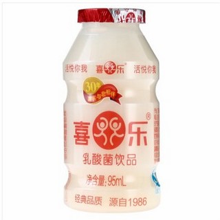 喜乐 乳酸菌牛奶发酵饮品 乳酸含乳饮料95ml*12瓶