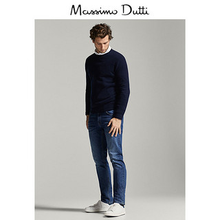 Massimo Dutti 00032036405 男士版石洗刷纹牛仔裤 