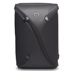 NIID UNO 一体成型双肩电脑背包 15英寸苹果联想笔记本 时尚运动休闲旅行男书包黑色