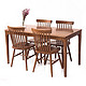 TIMI 天米 北美白橡木餐桌椅组合 (1.4米餐桌+4把实木温莎椅)