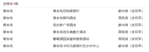 上海-泰国普吉岛5天4晚自由行