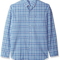 IZOD Mens Madras Plaid Oxford Long Sleeve Shirt