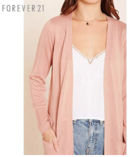 FOREVER 21 永远21 简约长款针织开衫