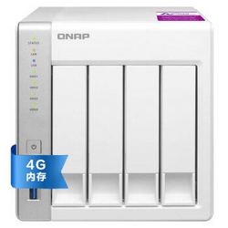 QNAP 威联通 TS-431P2 4G内存 四核心处理器 四盘位NAS