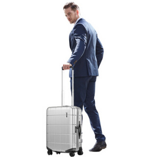 Samsonite 新秀丽 TILEUM I74 简约方正拉杆箱 20英寸 银色