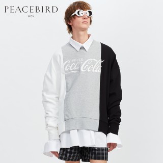 太平鸟男装 Coca-Cola系列 B2BF82258 男士圆领卫衣