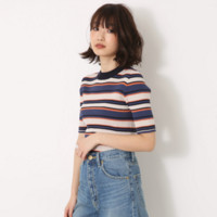 AZUL by moussy 女士5分袖针织衫