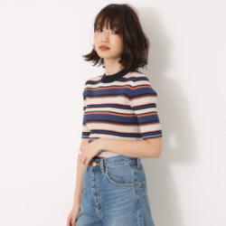 AZUL by moussy 女士5分袖针织衫