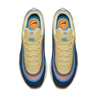 NIKE 耐克 AIR MAX 1/97 VF SW 男子运动鞋 39 浅怒蓝/水洗柠檬黄/复古绿/紫罗兰色 