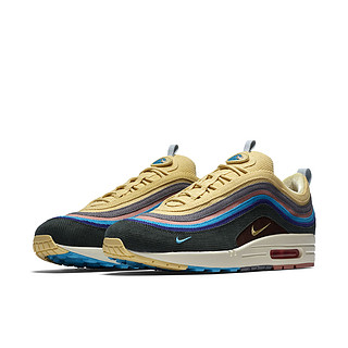 NIKE 耐克 AIR MAX 1/97 VF SW 男子运动鞋 39 浅怒蓝/水洗柠檬黄/复古绿/紫罗兰色 