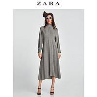 ZARA 02086605802 女士格纹连衣裙 L 灰色 