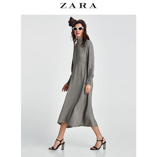 ZARA 02086605802 女士格纹连衣裙 L 灰色 