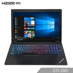 HASEE 神舟 精盾 KINGBOOK T96C 15.6英寸笔记本电脑（i7-7700HQ、16GB、1TB+256GB、GTX1060 6GB）