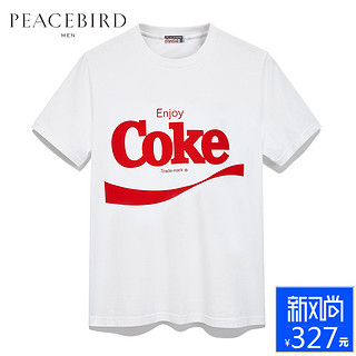 PEACEBIRD 太平鸟可口可乐系列 男士圆领短袖T恤 XL