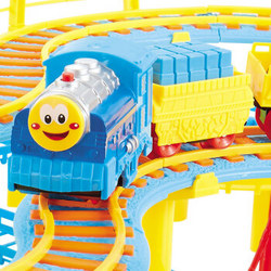 MOFA魔法 托马斯小火车轨道车儿童玩具套装 带音乐双层轨道男孩拼装电动玩具 双层葫芦形轨道