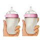 Comotomo 可么多么 硅胶软性奶瓶 250ml*2个 绿色/粉色