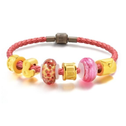 Chow Sang Sang 周生生 86035B 足金Charme Murano Glass 爱情解码 手链 