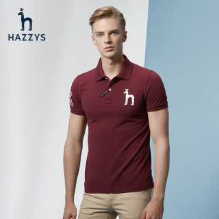 HAZZYS ASTZE07BE09Y 男士修身翻领POLO衫