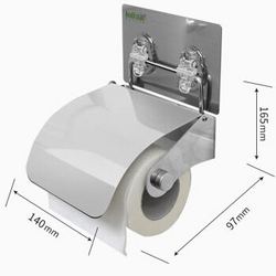 乐贴（LOTI）卫生间纸巾盒  免打孔厕所纸巾盒 不锈钢厕纸盒  防水纸巾架 *5件