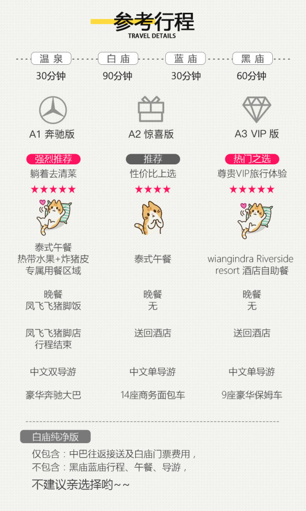 当地参团:泰国清迈-清莱黑白庙一日游