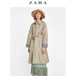 ZARA 00518061704 女款拼接风衣 