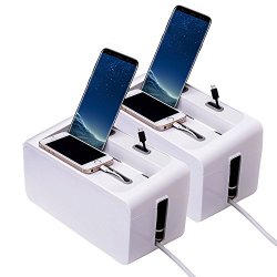 宝优妮 插排保护盒桌面数据线收纳盒家用电源