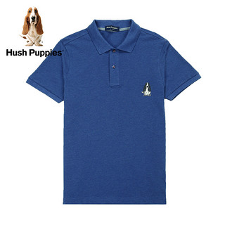 Hush Puppies 暇步士 PD-27321D 男士纯棉短袖POLO衫  中蓝 XL 