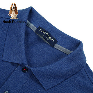 Hush Puppies 暇步士 PD-27321D 男士纯棉短袖POLO衫  中蓝 XL 