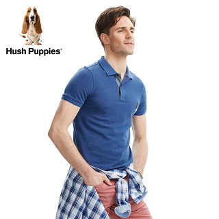 Hush Puppies 暇步士 PD-27321D 男士纯棉短袖POLO衫  中灰 M 
