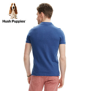 Hush Puppies 暇步士 PD-27321D 男士纯棉短袖POLO衫  中蓝 XXL 