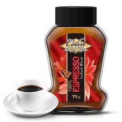 Colin 柯林咖啡 原装进口速溶黑咖啡 意式浓醇速溶咖啡粉 浓香不酸涩 75g *5件