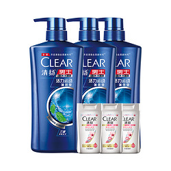 CLEAR 清扬 活力运动去屑洗发水（500ml*3+50ml*3） *2件