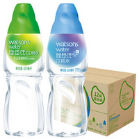 屈臣氏 (Watsons) 饮用水（蒸馏制法）百年水品牌  旅行聚会必备 600ml*12混合装 整箱装