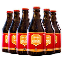 智美（Chimay）红帽啤酒 组合装 330ml*6瓶 修道士精酿 比利时进口 *2件