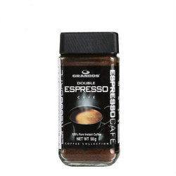 GRANDOS 格兰特 双倍特浓速溶咖啡纯黑咖啡粉瓶装 50g