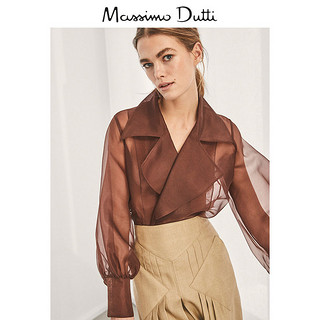 Massimo Dutti 05146555700 女士短外套 38 棕色 