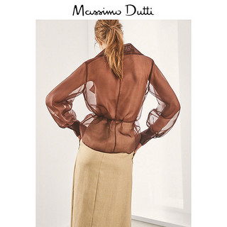 Massimo Dutti 05146555700 女士短外套 42 棕色 