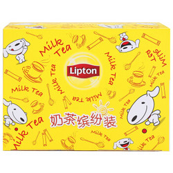 立顿 Lipton 奶茶 奶茶缤纷装年货礼盒 京东纪念版 4种口味40包730g *2件