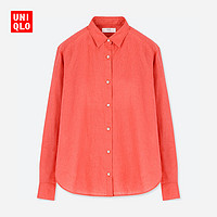UNIQLO 优衣库 404556 高级麻衬衫 XS 玫红色 