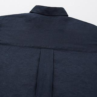 UNIQLO 优衣库 404556 高级麻衬衫 XL 水蓝色 