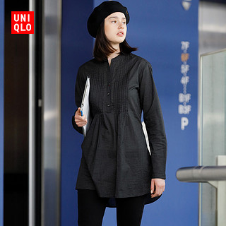 UNIQLO 优衣库 IDLF 405334 女士衬衫 S 藏青色 