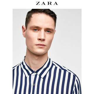 ZARA 00073216401 男士竖条纹垂性衬衫